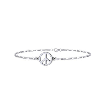 Peace Silver Anklet TAL035 - Jewelry